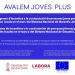 PROGRAMA DE INCENTIVOS A LA CONTRATACIÓN DE PERSONAS JÓVENES POR ENTIDADES LOCALES, EN EL MARCO DEL SISTEMA NACIONAL DE GARANTÍA JUVENIL (PLAN AVALEM JOVES)