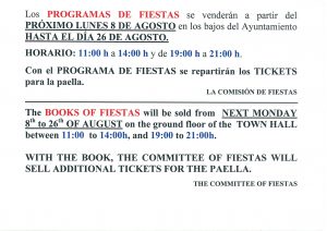 VENTA LIBRO DE FIESAS´16