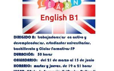 CURSO “INGLÉS B1”  50 H. (PREPARACIÓN CAMBRIDGE / EOI) MARZO- JUNIO 2017