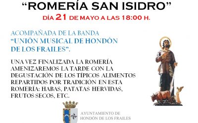 “ROMERÍA SAN ISIDRO 2017”. DOMINGO 21 DE MAYO A LAS 18:00 H.