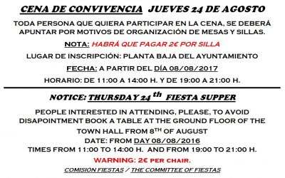 CENA DE CONVIVENCIA 2017