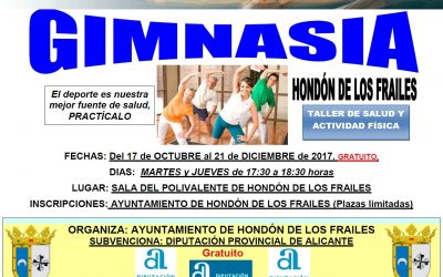 TALLER GIMNASIA DE MANTENIMIENTO 2017 (GRATUÍTO)