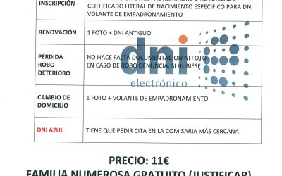 RENOVACIÓN DNI DÍA 25 DE ENERO DE 2018.