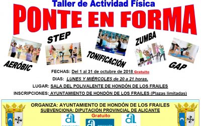 TALLER DE ACTIVIDAD FÍSICA PONTE EN FORMA 2018/2019