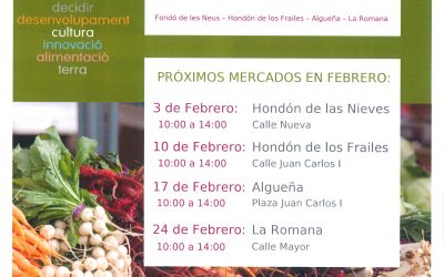 Mercat Eco-Distrit, Domingo 10 de febrero 2019 10:00-14:00 horas.