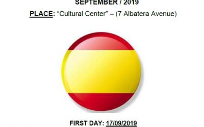 Spanish Lessons For Foreign People: “Elementary level”, September 2019 (Cultural Center)