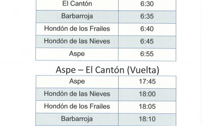 Horario Línea Regular Autobús