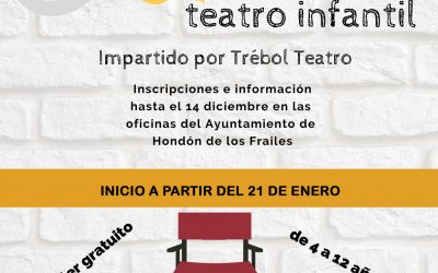CONVOCATORIA SUBVENCIONES DESTINADAS A MUNICIPIOS DE LA COMUNITAT VALENCIANA, PARA LA REALIZACIÓN DE ACTIVIDADES DE APOYO EDUCATIVO, Y OTRAS ACTIVIDADES EXTRAESCOLARES, CULTURALES Y DEPORTIVAS, DIRIGIDAS A SU POBLACIÓN ESCOLAR DE ENTRE 3 Y 18 AÑOS, PARA COMPENSAR LOS EFECTOS NEGATIVOS DEL CONFINAMIENTO CONSECUENCIA DE LA EMERGENCIA SANITARIA OCASIONADA POR LA COVID-19. TALLER TEATRO INFANTIL.