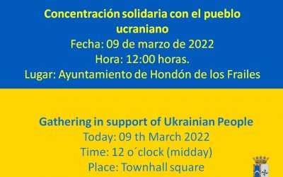 Concentración solidaria con el pueblo ucraniano