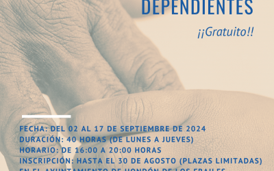CURSO BÁSICO PARA CUIDADORES/AS DE PERSONAS DEPENDIENTES