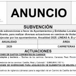 "Convocatoria de subvenciones a favor de Ayuntamientos y Entidades Locales Menores de la provincia de Alicante, para realizar diversas actuaciones en caminos de titularidad municipal a ejecutar por los ayuntamientos. Anualidad 2025. LÍNEAS A, B y C"