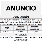 “Convocatoria de subvenciones a Ayuntamientos y Entidades de ámbito territorial inferior al municipio (E.A.T.I.M.) de la provincia de Alicante para actividades en materia de Juventud, anualidad 2025”