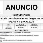 “Convocatoria de subvenciones de gastos corrientes - PLAN + CERCA 2025”