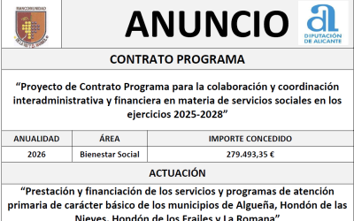 “Proyecto de Contrato Programa para la colaboración y coordinación interadministrativa y financiera en materia de servicios sociales en los ejercicios 2025-2028”