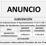 “Convocatoria Subvenciones A Ayuntamientos Y E.A.T.I.M. Para Progr. Y Actividades De Residentes Internacionales, Anualidad 2026.”